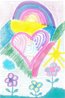 Regenbogen, Sonne, Herz